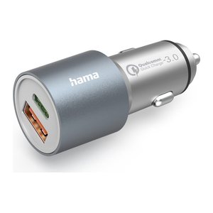 hama Kfz-Ladeadapter silber, 38 Watt