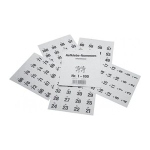WOLF & APPENZELLER Klebenummern Zahlen, blau 20,0 x 24,0 mm, 100 Etiketten