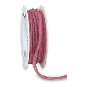 PRÄSENT Kordel aus Wolle Elbe matt rosé 5,0 mm x 15,0 m
