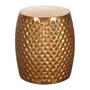 WOHNLING Beistelltisch rund Aluminium gold 32,0 x 32,0 x 42,0 cm, 1 St.