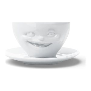 FIFTYEIGHT Kaffeetasse 200ml - Zwinkernd weiß