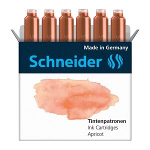 Schneider Tintenpatronen für Füller Pastell apricot, 6 St.