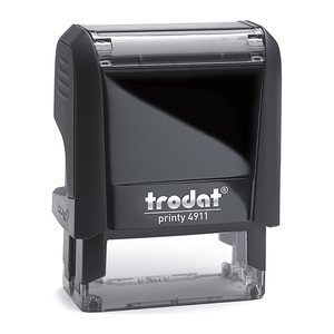 trodat Textstempel, individualisierbar printy 4911 selbstfärbend schwarz ohne Logo, 1 St. -  Nachträglich per Gutschein personalisieren
