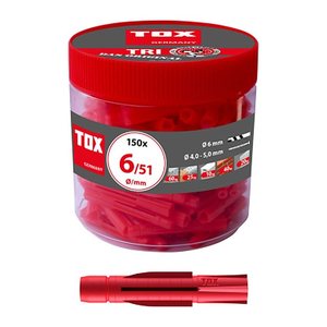 TOX TRI 6/51 010260041 Universaldübel Ø 6 mm x 51 mm, 150 St.