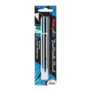 Pentel Dual Metallic Brush XGFH-DDX Brush-Pen grün, 1 St.