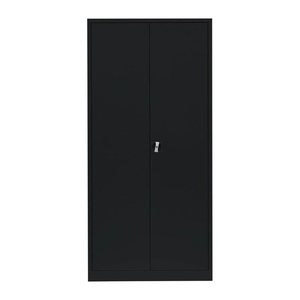 LÜLLMANN Stahlschrank 530369 tiefschwarz 4 Fachböden 92,5 x 60,0 x 195,0 cm, aufgebaut, 1 St.
