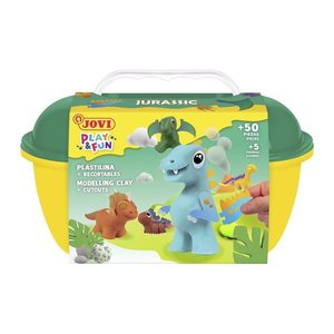 JOVI Modelliermasse Play & Fun Plastilina Jurassic mehrfarbig