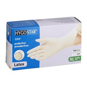 HYGOSTAR unisex Einmalhandschuhe GRIP weiß Größe XL, 100 St.