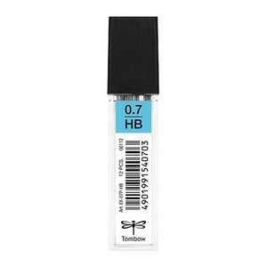 Tombow Feinminen-Bleistiftminen schwarz HB 0,7 mm, 12 St.