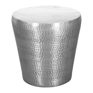 WOHNLING Beistelltisch rund Aluminium silber 41,0 x 41,0 x 41,0 cm, 1 St.