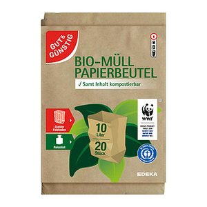 GUT&GÜNSTIG Biomüllbeutel 10,0 l braun, 20 St.