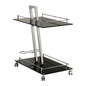 HAKU Möbel Servierwagen schwarz 40,0 x 60,0 x 72,0 cm