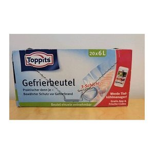 Toppits Gefrierbeutel 6,0 l, 20 St.