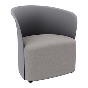 meet powered by PAPERFLOW Sessel CROWN grau schwarz Stoff 73,0 x 63,5 x 69,0 cm, 1 St.