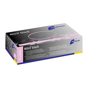 Meditrade® unisex Einmalhandschuhe Nitril® black schwarz Größe XL, 100 St.