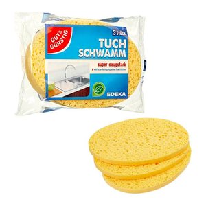 GUT&GÜNSTIG Tuchschwämme Naturfaser, 3 St.
