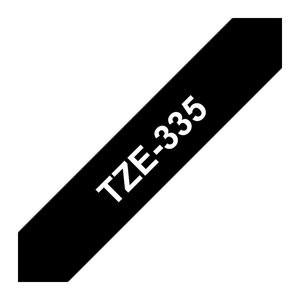 brother Schriftband TZe-335 TZE335, 12 mm, weiß auf schwarz, 1 St.