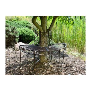 Garden Pleasure Baumbank Narvi 950386 braun Metall 124,0 cm