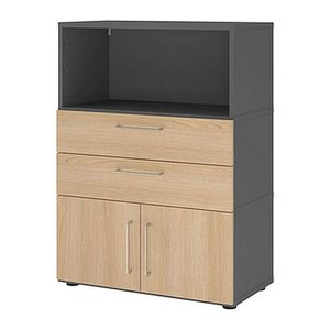 HAMMERBACHER Regalschrank FlexWall, VFW38K1KG/G/E/BS grafit, eiche 80,0 x 40,0 x 109,8 cm, 1 St.