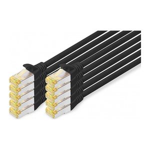 DIGITUS RJ45-Stecker/RJ-45 Stecker Netzwerkkabel DK-1644-A-010-BL-10 1,0 m schwarz, 10 St.