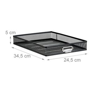 relaxdays Schubladenbox  silber 10024816_55, DIN A4 mit 5 Schubladen, 1 St.
