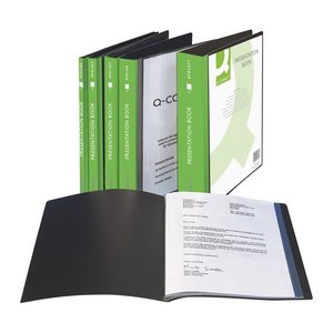 Q-CONNECT Panorama Sichtbuch DIN A4, 20 Hüllen schwarz, 1 St.