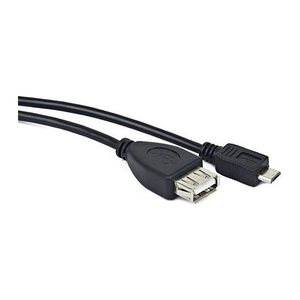 LANBERG USB Micro(M)->USB-A(F) 2.0 Kabel 0,15m OTG sw OEM