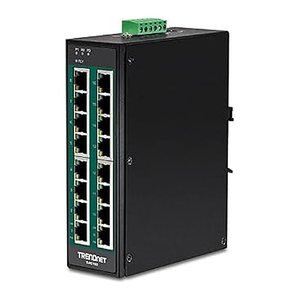 TRENDnet Industrial Switch 16-Port Gbit PoE+ DIN-Rail