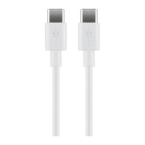goobay USB C 2.0 Kabel 0,5 m weiß, 1 St.