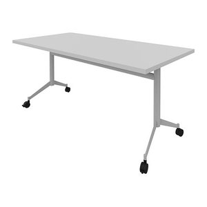 Quadrifoglio Mehrzwecktisch Pop-up grau, alu rechteckig, T-Fuß-Gestell alu, 160,0 x 80,0 x 74,0 cm