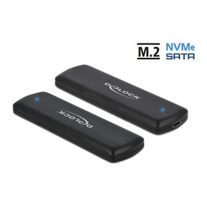 DELOCK Ext USB Typ-C Combo Gehäuse M.2 NVMe PCIe SATA SSD wf