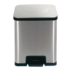 Echtwerk Powerstep Mülleimer 38,0 l edelstahl, schwarz, 1 St.