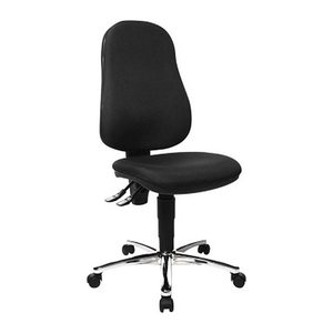 Topstar Bürostuhl Point 60, 8169G20 Stoff schwarz, Gestell chrom