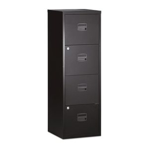 BISLEY Home PFA 4 Hängeregistraturschrank lichtgrau, oxfordblau 4 Schubladen 41,3 x 40,0 x 132,1 cm, 1 St.