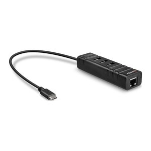 LINDY USB 3.1 Hub & Gigabit Ethernet Adapter USB Typ C