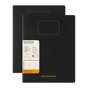 MOLESKINE Notizbuch Student Cahier XXL ca. DIN A4 quer blanko, schwarz Hardcover 120 Seiten, 1 St.