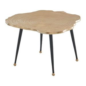 WOHNLING Couchtisch freiform Aluminium gold 64,0 x 64,0 x 37,0 cm, 1 St.
