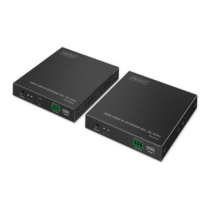 DIGITUS Extender Set HDMI Fiber IP 4K/60Hz schwarz