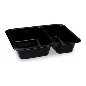 PROPAC Mehrweg-Menüschalen schwarz 22,7 x 17,8 cm, 20 St.