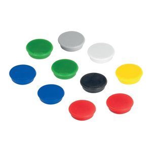 FRANKEN Magnet farbsortiert, Kunststoff Ø 3,8 cm, 10 St.