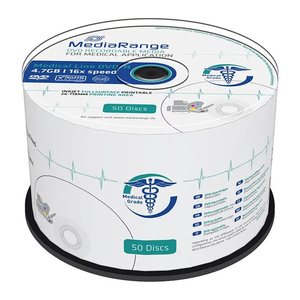 MediaRange DVD-R Medical Line 4,7 GB bedruckbar, Medical Line, 50 St.