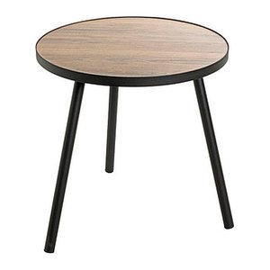 HAKU Möbel Beistelltisch rechteckig MDF-Platte schwarz, eiche 50,0 x 50,0 x 52,0 cm, 1 St.