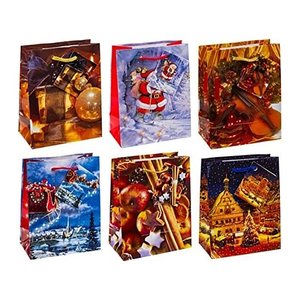 TSI Geschenktüten Weihnachten Serie 7 Motiv sortiert 11,0 x 14,0 cm, 12 St.