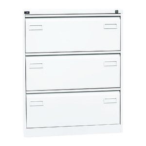 BISLEY LIGHT Hängeregistraturschrank verkehrsweiß 3 Schubladen 80,0 x 62,2 x 101,6 cm, 1 St.