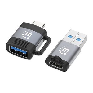 MANHATTAN 2er Set USB-C auf USB-A & USB-A auf USB-C-Adapter