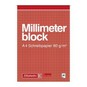 BRUNNEN Millimeterblock DIN A4 Millimeter, 1 St.