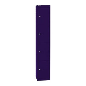 BISLEY Schließfachschrank oxfordblau CLK124639, 4 Schließfächer 30,5 x 30,5 x 180,2 cm