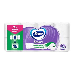 Zewa Toilettenpapier Smart 3-lagig, 8 Rollen