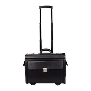 Alassio Pilotenkoffer SILVANA Leder schwarz 49,0 x 25,0 x 40,0 cm