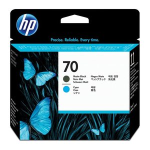 HP 70(C9404A) schwarz matt, cyan Druckkopf